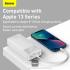 Baseus Bipow Digital Display Power Bank 30000mAh 20W Portable Phone Charger - White
